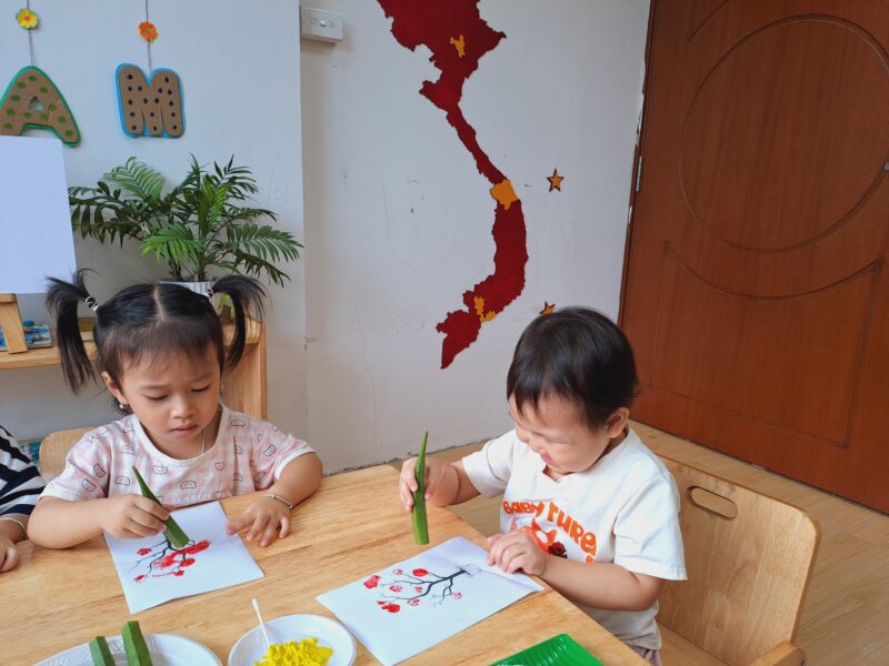 🎨 Bé tạo hình với đậu bắp - Ảnh 8
